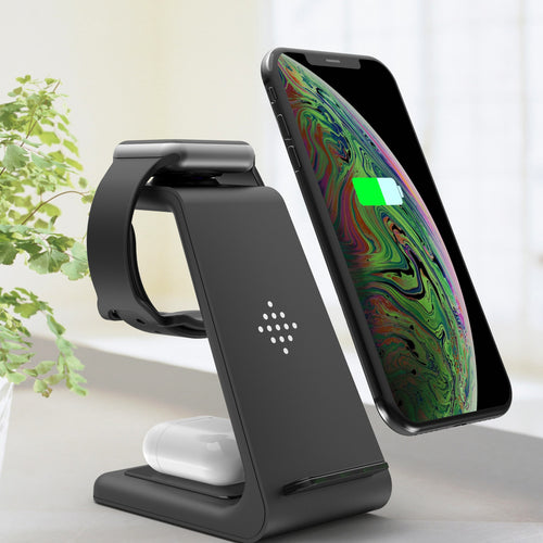 3 In 1 Fast Charging Station Wireless Charger Stand Wireless Quick Charge Dock For Phone Holder - Olympus